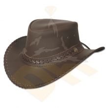 D-Brown Nubic Leather Hat